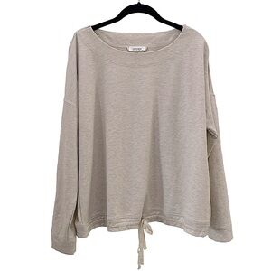 Haven Well Within Oatmeal Crewneck Sweatshirt‎ with Drawstring Waist L